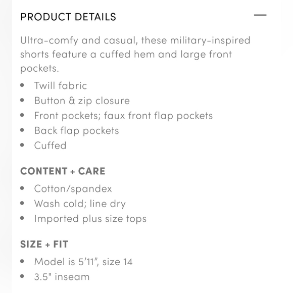 Torrid military button cuffed shorts - Picture 10 of 10